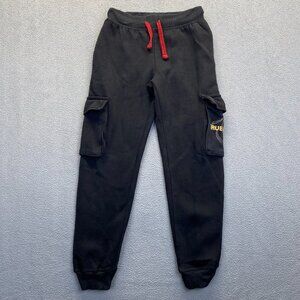 True Religion Boys Activewear Black Athletic Cargo Pants Size M (10-12)Pockets